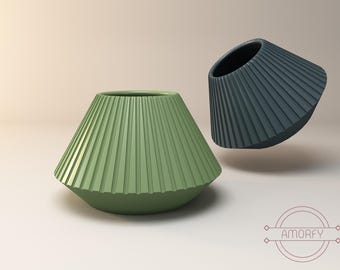 Jarrón impreso en 3D: Decoración moderna para el hogar, archivos STL/OBJ/STEP (descarga digital)