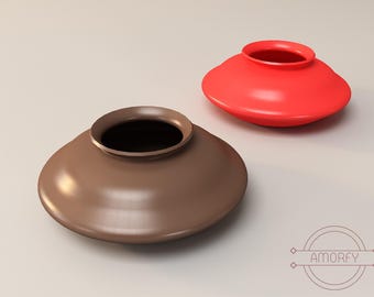 Simple Vase 3D Model: STL, OBJ, STEP Files (Digital Download)