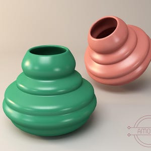 Chubby Vase 3D Model: STL, OBJ, STEP Files (Digital Download)