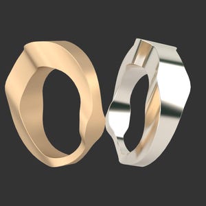 AMORF Ring: 3D-utskrivbar smyckesdesign (digitalt föremål)