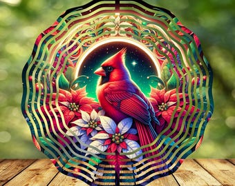 PNG de Cata-vento de Cardeal - Design de Sublimação de Pássaro Cardeal - Sublimação para Pendurar na Primavera - Download Digital PNG - Imagem Vibrante de Cata-vento