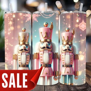 Rose coquette casse-noisette, emballage de verre casse-noisette PNG, téléchargement numérique PNG pour verre maigre de 20 oz, sublimation transparente