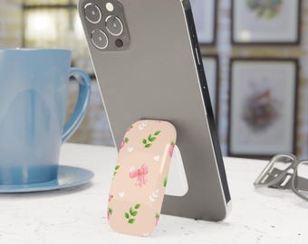 Tan Coquette Phone Grip Stand Holder Pop Socket Kickstand Expanding Grip for iPhone Samsung Pixel Smartphone Accessory