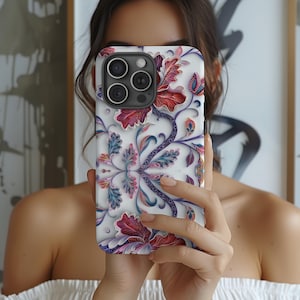 Quilling Paper Style Pfingstrose und Tulpe Floral Handyhülle für iPhone 16 Case, iPhone 15 Case, iPhone 14 Case, iPhone 13 MagSafe Case