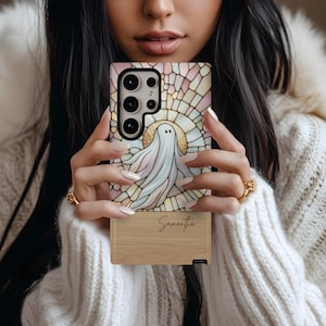 Personalized Halloween Ghost Phone Case, Custom Samsung Galaxy S25 S24 S23 S22 Spooky Name Phone Case, Scary Goth Gift