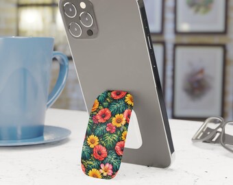 Tropical Sunflower Orange Grip Stand Holder Pop Socket Kickstand Expanding Grip for iPhone Samsung Pixel Smartphone Accessory