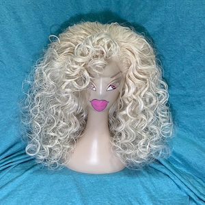 Classic Country Curls, 80s Big Hair Perm, Sexy Drag Queen Styled Wig