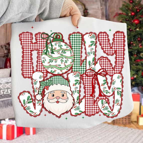Holly Jolly Lace Png, Preppy Coquette Christmas Santa Png, Cute Holiday Png, Png, Christmas Bow Png, Holiday Tee Png Xmas gift Sublimation