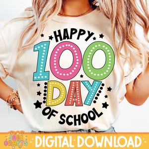 Happy 100 Days Of School Png, 100 Days Shirt Png, Kids 100 Days Brighter Png, 100 Days Of School Png, Teacher Png, Back To School Png