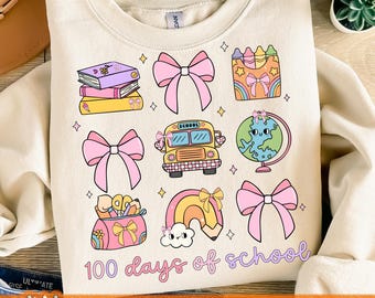 Gelukkig 100 dagen school png, 100 dagen coquette Bow, kinderen 100 dagen helderder png, 100 dagen school png, leraar png, terug naar school png