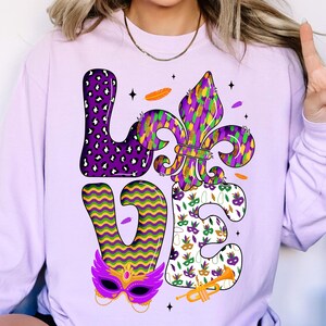 Karneval Liebe Png, Louisiana Karneval Png, Karneval Louisiana Karte, Karneval Design Shirt Png Sublimation Design Herunterladen