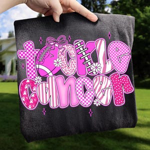 Preppy Pink Football Breast Cancer Awareness PNG, Football Tackle Cancer Png, We Wear Pink October Shirt Png, Pink Out Breast Cancer Png