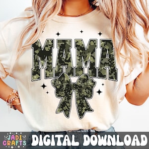Mama Camo Coquette Bow Png, Old School Camo Png, Retro Camo Bow Png Shirt, Huting Sublimation, Coquette Bow Png, Camo Dude Print Png