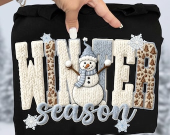 Filato sintetico stagione invernale Png, Retro leopardo Natale Png, Stagione invernale accogliente Natale Png, Pupazzo di neve carino in maglia grossa Png, Albero di Natale Png