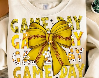 Softball Png, Game Day Coquette Bow Png, Softball mom Png, Game Day, Retro Softball Png, Softball Season Png, Sports Png