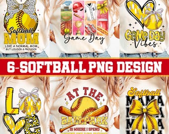 Softball Bundle PNG, Softball Mama Png, Softball Png, Softball Coquette Png, Game Day Softball Bow Png, Softball Season Png, Sports Png