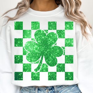 Glitter St Patrick's Day Shamrock PNG, Lucky Charm Png, St Patty's Day png, Lucky Shamrock PNG, St Patricks Png, Irish Png zdjęcie 2