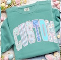 Custom Lace Foral Name png, Personalized Floral Christian Easter Shirt png, blue floral png, Vintage Easter png, Boho Floral Cottagecore Png