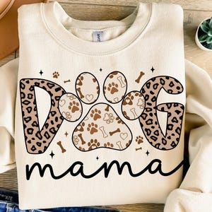 Dog Mama png, Mom Leopard Png, Dog Mom png, Leopard Mama png, Mother's Day Gift, Gift for dog mama, Gift for mama png, retro mom png