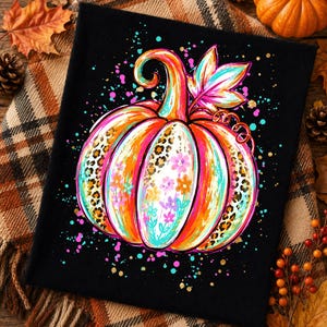 Preppy Glitter Pumpkin PNG, Cozy Season PNG, Trending Fall Vibes Sublimation Design, Coquette Autumn Leaves Shirt PNG, Digital download