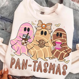 Funny Pantasmas Ghost Pan Dulce Png, Pantasmas PNG, Halloween Mexican Png, Mexican Conchas Ghost Png, Halloween Conchas Png, Pan-tasmas Png