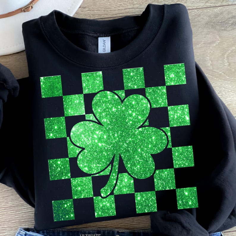 Glitter St Patrick's Day Shamrock PNG, Lucky Charm Png, St Patty's Day png, Lucky Shamrock PNG, St Patricks Png, Irish Png zdjęcie 7