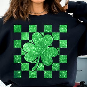 Glitter St Patrick's Day Shamrock PNG, Lucky Charm Png, St Patty's Day png, Lucky Shamrock PNG, St Patricks Png, Irish Png zdjęcie 1