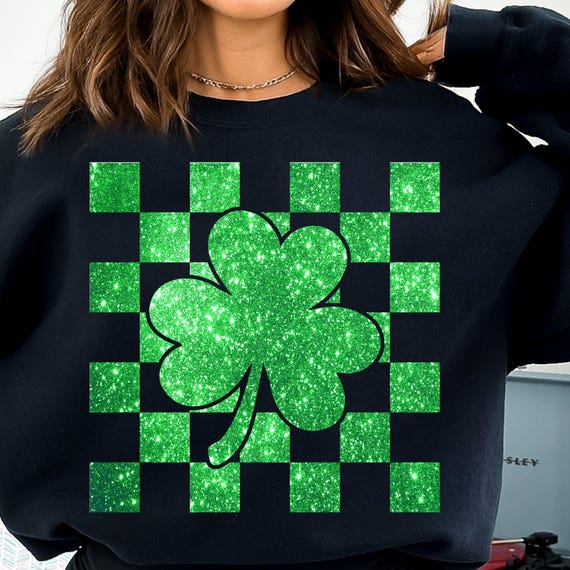 Glitter St Patrick's Day Shamrock  PNG, Lucky Charm Png, St Patty's Day png, Lucky Shamrock PNG, St Patricks Png, Irish Png