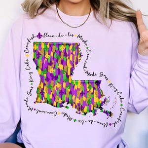 Louisiana Karneval Png, Karneval Louisiana Karte, Karneval Png, Karneval Design Hemd Png Sublimation Design Herunterladen