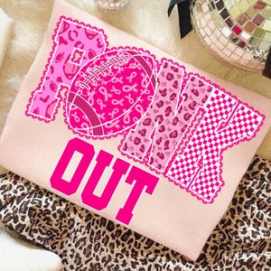 Football Lace Pink Out PNG, Preppy Breast Cancer Awareness Preppy Ribbon Cheer Football Mom Png, Girly Game Day png, Tackle Cancer Png