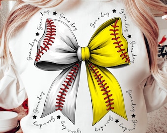 Baseball Softball Bow Png, Baseball Png Sublimation, Coquette Baseball Shirt Design, Mama Png Download, Softball Baseball Sublimation