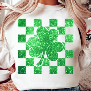 Glitter St Patrick's Day Shamrock PNG, Lucky Charm Png, St Patty's Day png, Lucky Shamrock PNG, St Patricks Png, Irish Png zdjęcie 3