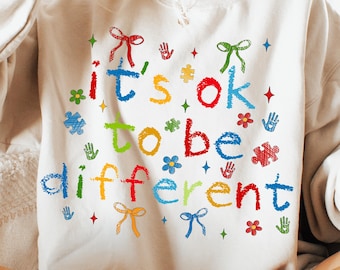 It's Ok To Be Different png, Autism Coquette PNG, Autism Awareness month Png, Autism Bow PNG, Special Education Png, Autism Puzzle