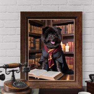 Custom Wizard Pet Portrait from Photo, Custom Pet Digital Art, Portrait Art Design, Personalized Dog Cat Portrait, gift for cat dog lover