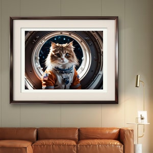 Custom Astronaut Pet Portrait from Photo, Custom Pet Digital Art, Portrait Art Design, Personalized Dog Cat Portrait, gift for cat dog lover