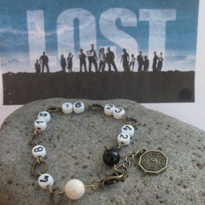 LOST TV Show Jewelry, Lost TV Show Memorabilia, Lost tv Show Fan, Lost Numbers Bracelet, Dharma Symbol, Lost Numbers Bracelet, Lost Fan