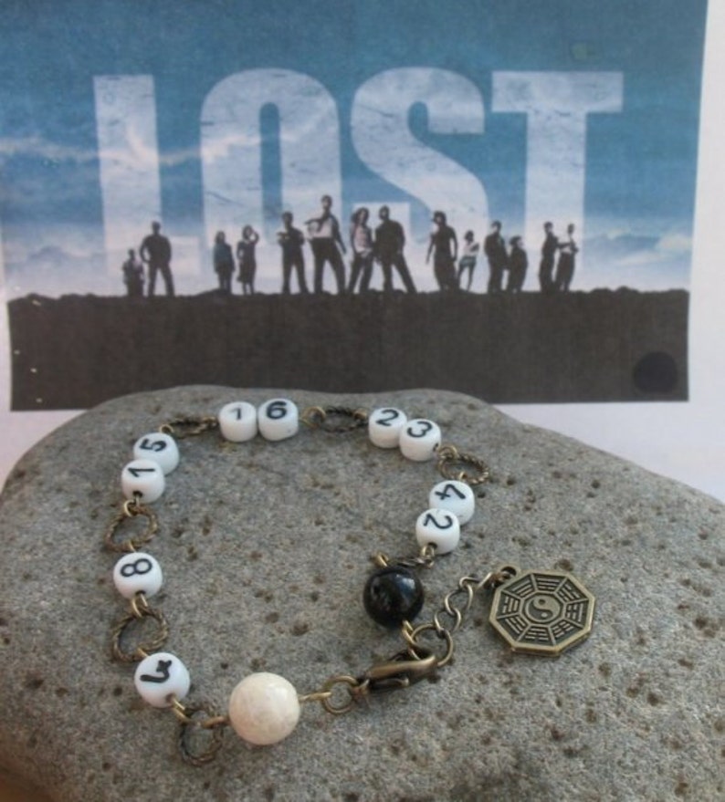 LOST TV Show Jewelry, Lost TV Show Memorabilia, Lost tv Show Fan, Lost Numbers Bracelet, Dharma Symbol, Lost Numbers Bracelet, Lost Fan image 1