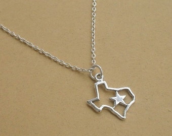 Texas Necklace, Gifts for her, Texas State Outline, Texas Jewelry, Texas Outline, Lone Star State, Texas Gifts, Don't Mess With Texas