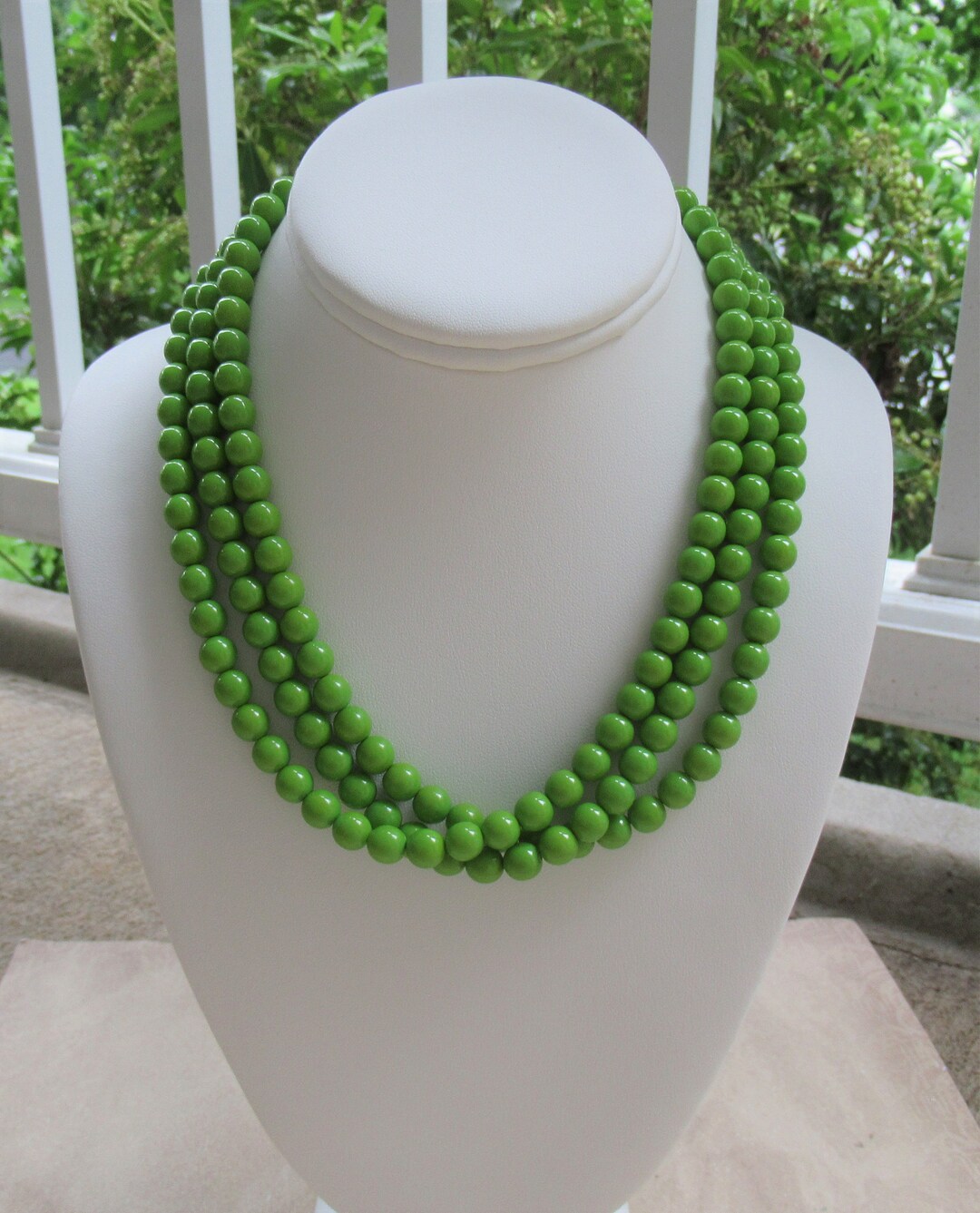 Lime Green Necklace Lime Green Jewelry Bridesmaids Gift Etsy