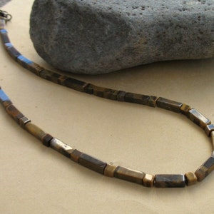 Mens Necklace, Mens Jewelry, Necklace for a Man, Gifts for Him, Mans Necklace, Gift for Dad, Gift for Brother, Gift for a Man Brown Necklace