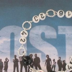 LOST TV Show Jewelry, Lost TV Show Memorabilia, Lost tv Show Fan, Lost Numbers Bracelet, Dharma Symbol, Lost Numbers Bracelet, Lost Fan