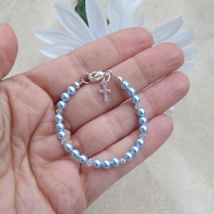 Boys Christening Gift, Boys Baptism Gift, Boys Bracelet, Gift for Baptism, Baptism Jewelry, Gift for Christening, Religious Jewelry image 3