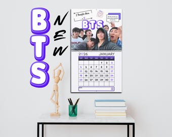 BTS 2026 A4壁掛けカレンダー - Etsy 日本