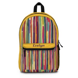 Colorful Personalized Backpack for Kids, Trendy School Bag, Stylish Bookbag, Unique Gift for Students, Travel Backpack, Custom Name Bag