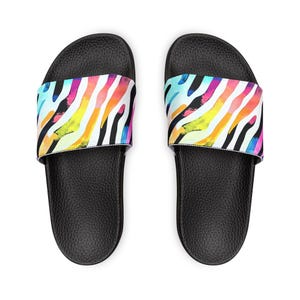 Vibrant Women&#39;s Removable-Strap Sandals, Colorful Summer Footwear, Beachwear, Casual Slides, Vacation Essentials, Pool Shoes