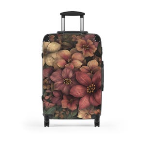 Floral Suitcase: Stylish Waterproof Travel Luggage