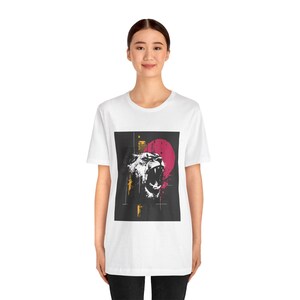 Lion Graphic Tee: Unisex Cotton Wildlife Art T-Shirt