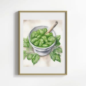 Italian Pesto Print | Kitchen Prints | Kitchen Decor | Recipe Art | Italy Lovers Gift