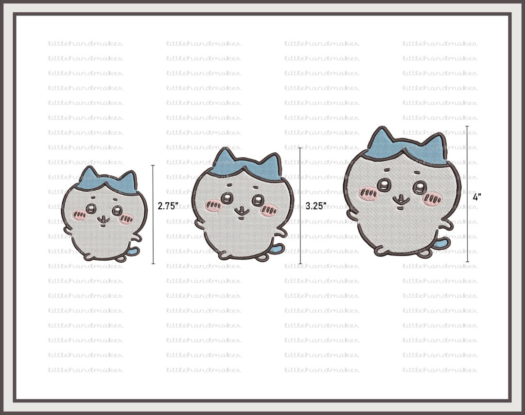 Chiikawa Hachiware Embroidery Design, Chiikawa Embroidery Machine File ...