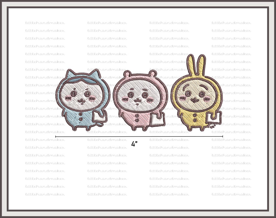 Chiikawa and Friends Pajama Embroidery Design, Chiikawa Embroidery ...